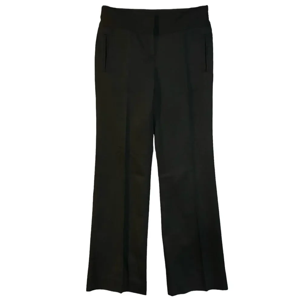 J. Crew Women's Black Cotton/Linen Favorite Fit Bootcut 32.5